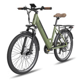 FAFREES F26 Pro 14.5AH Electric Bike - 250W Motor 36V14.5AH Battery 110KM PAS Mode Range Mechanical Disc Brakes - Green